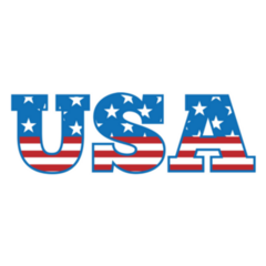 Usa - 4th Of July Lettering Sticker