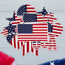 USA All The Way - American Flag Sticker Bundle