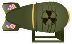 USA Atomic Bomb Sticker