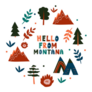 Usa Collection Hello From Montana Sticker