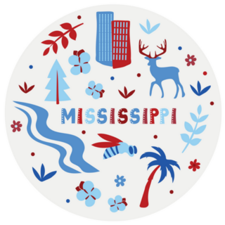 Usa Collection Of Mississippi. State Symbols Sticker