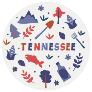 Usa Collection Of Tennessee.Sticker
