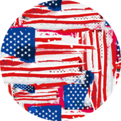 Usa Flag 4th Of July Pattern Sticker