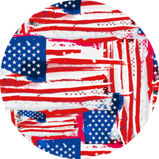 Usa Flag 4th Of July Pattern Sticker