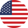 USA Flag Circle Sticker