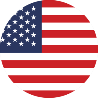USA Flag Circle Sticker