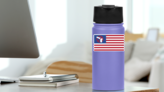 USA Flag Gun Control Sticker on a Water Bottle (New) example