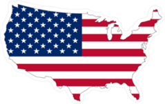 USA Flag In America Sticker