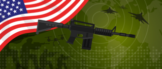 USA Flag Radar Gun Sticker