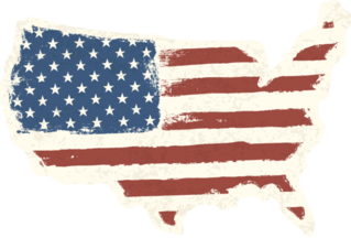 Usa Flag Shape Of American Map