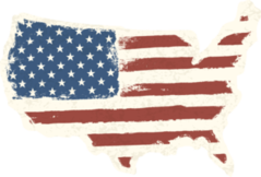 Usa Flag Shape Of American Map