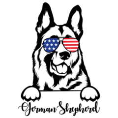 USA German Shepherd Sticker