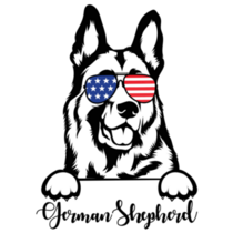 USA German Shepherd Sticker