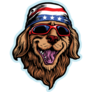 USA Golden Retriever Sticker