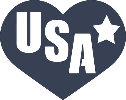 Usa Heart Sticker