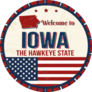 USA Iowa Blast Hawkeye Sticker