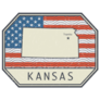 USA Kansas Stamp Sticker