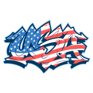 Usa Lettering Graffiti Style 4th Of July Sticker