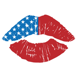 Usa Lips - 4th Of July Sticker