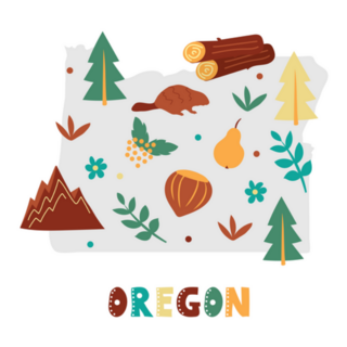 Usa Map State Symbols Sticker