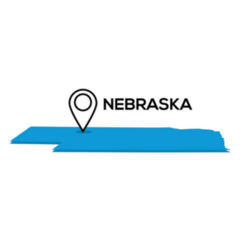 Usa Nebraska City Lettering Sticker