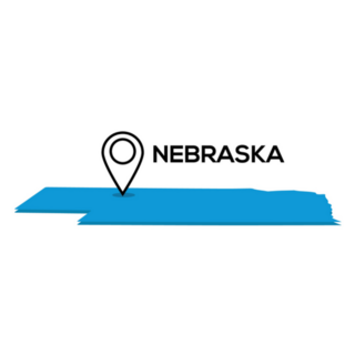 Usa Nebraska City Lettering Sticker