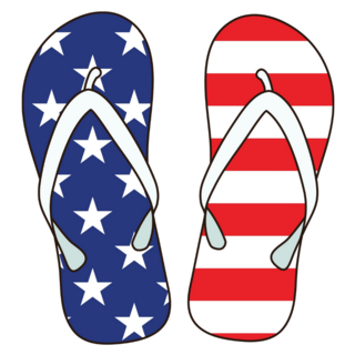Usa Patriotic Flip-flops Sticker
