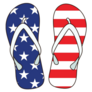 Usa Patriotic Flip-flops Sticker