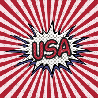 USA Pop Art Sticker