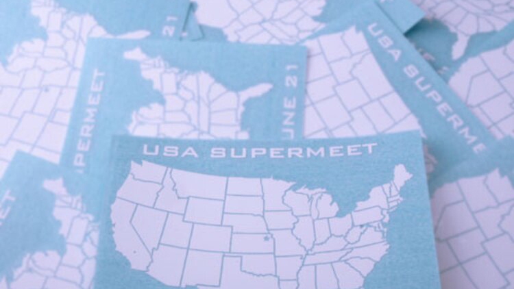 USA Supermeet Custom Cut-Out Stickers