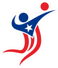 USA Volley Ball Player Logo Sticker