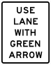 Use Lane With Green Arrow Sticker