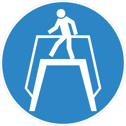 Use Railing Sign Sticker