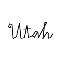 Utah Children Hand Lettering Sticker