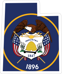 Utah Flag State Sticker