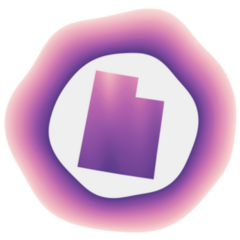 Utah Icon Colorful Gradient Logo Sticker