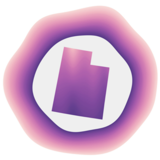 Utah Icon Colorful Gradient Logo Sticker