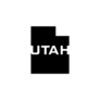 Utah Lettering State Outline Simple Sticker