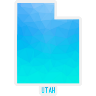 Utah Map Low Poly Geometric Polygonal Sticker