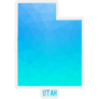Utah Map Low Poly Geometric Polygonal Sticker