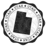 Utah Outdoor Stamp Round Sticker