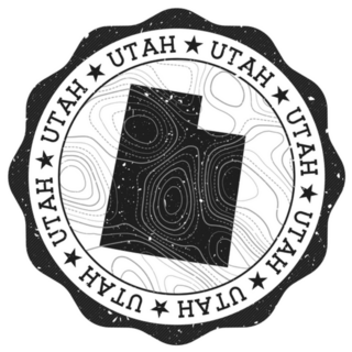 Utah Outdoor Stamp Round Sticker