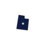 Utah Outline Map With Star State Sticker