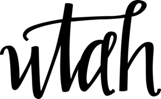Utah Script Text Sticker