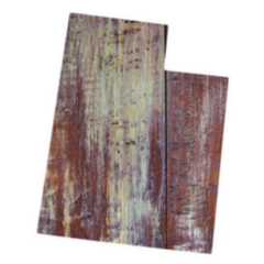 Utah State In Wood Texture Sticker