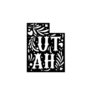 Utah State Map With Doodle Decorative Ornaments Sticker