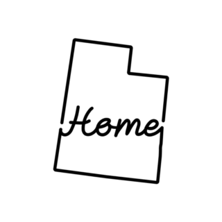 Utah Us State Outline Map Home Sticker