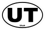 Utah Ut Oval Sticker