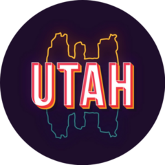 Utah Vintage 3d 90s Lettering Sticker