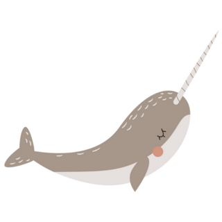 Сute Narwhal Arctic Marine Animal Sticker